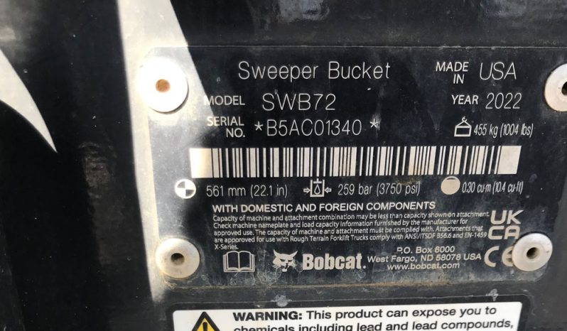 2022 Sweeper Bucket 72″ full